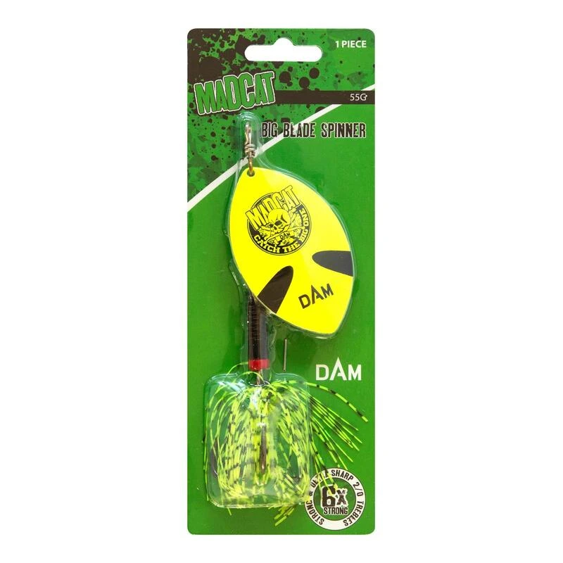 CUILLER PECHE DU SILURE MADCAT BIGBLADE SPIN 55GR FLUO 2 CUILLER PECHE DU SILURE MADCAT BIGBLADE SPIN 55GR FLUO – Image 2