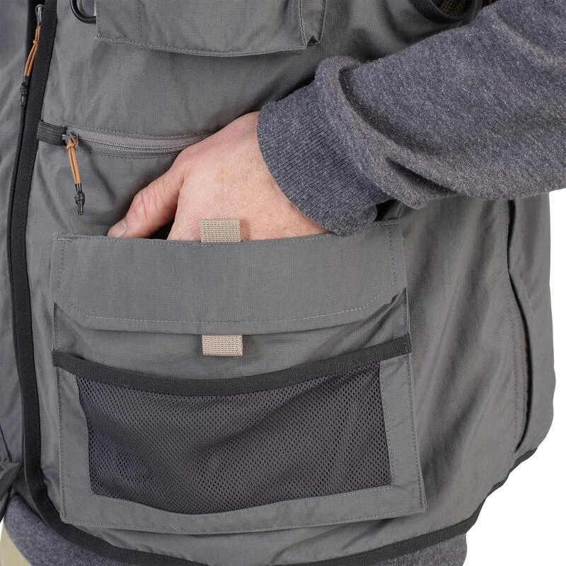 GILET De Pêche 500 Gris 5 GILET De Pêche 500 Gris – Image 5