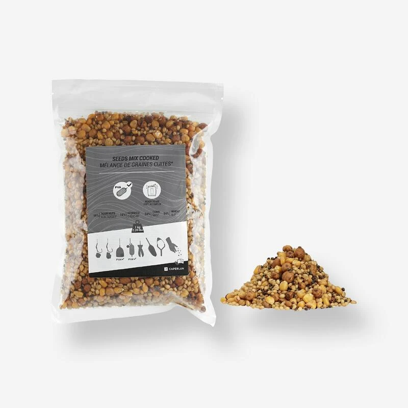 Mélange Graines Cuites 1kg Graines Pêche De La Carpe 1 Mélange Graines Cuites 1kg Graines Pêche De La Carpe