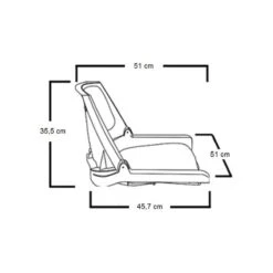 SIÈGE PILOTE RABATTABLE BLANC -Pêche Produits Magasin siege pilote rabattable blanc 5