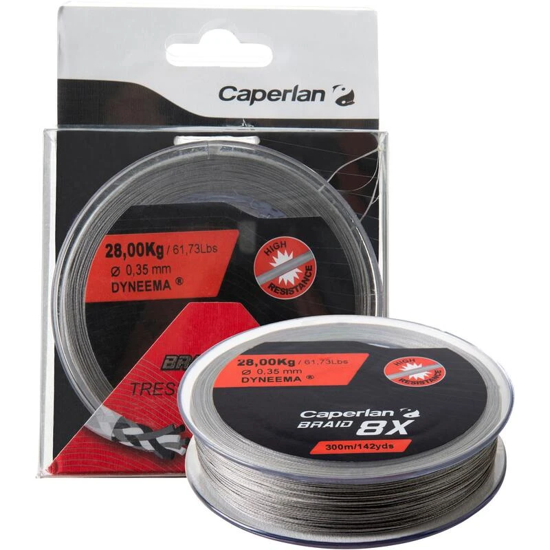 TRESSE PECHE AUX LEURRE TX8 GRISE 300M 35/100 2 TRESSE PECHE AUX LEURRE TX8 GRISE 300M 35/100 – Image 2