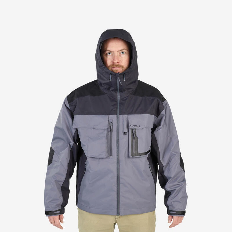 Veste De Pêche Imperméable 500 Grise 2 Veste De Pêche Imperméable 500 Grise – Image 2