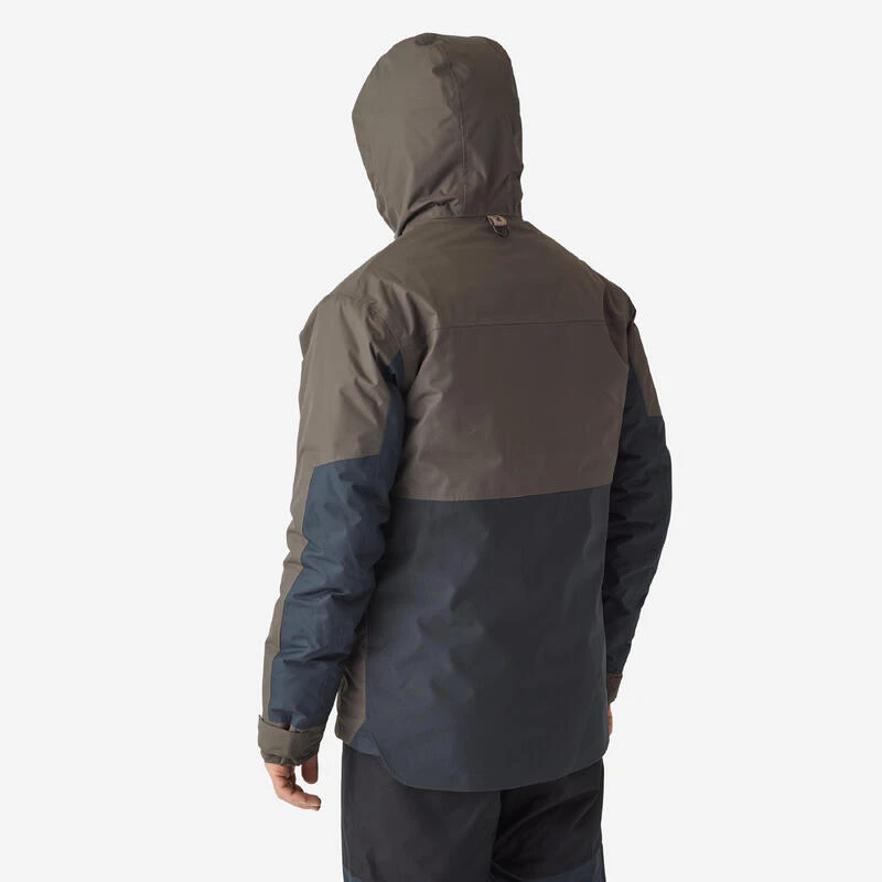 Veste De Pêche Imperméable Chaude Homme - FJ 500 TH Kaki 2 Veste De Pêche Imperméable Chaude Homme - FJ 500 TH Kaki – Image 2