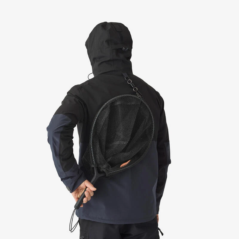 Veste De Pêche Imperméable Homme - FJ 500 WPF Grise Et Noir 2 Veste De Pêche Imperméable Homme - FJ 500 WPF Grise Et Noir – Image 2