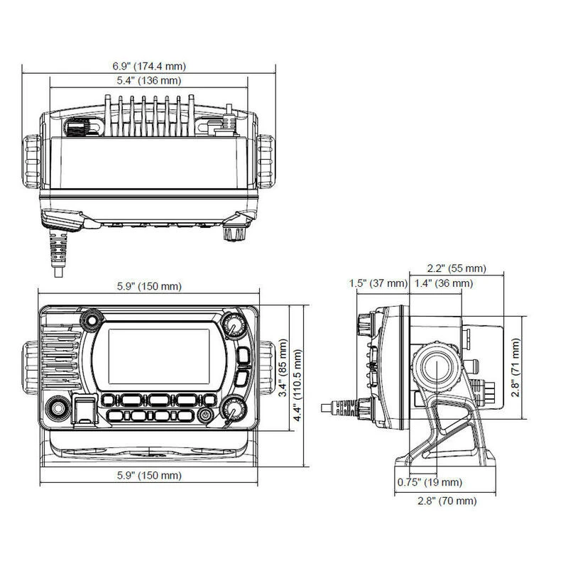 VHF Fixe Classe D IPX8 Antenne GPS Et Option Combiné Supplémentaire 4 VHF Fixe Classe D IPX8 Antenne GPS Et Option Combiné Supplémentaire – Image 4